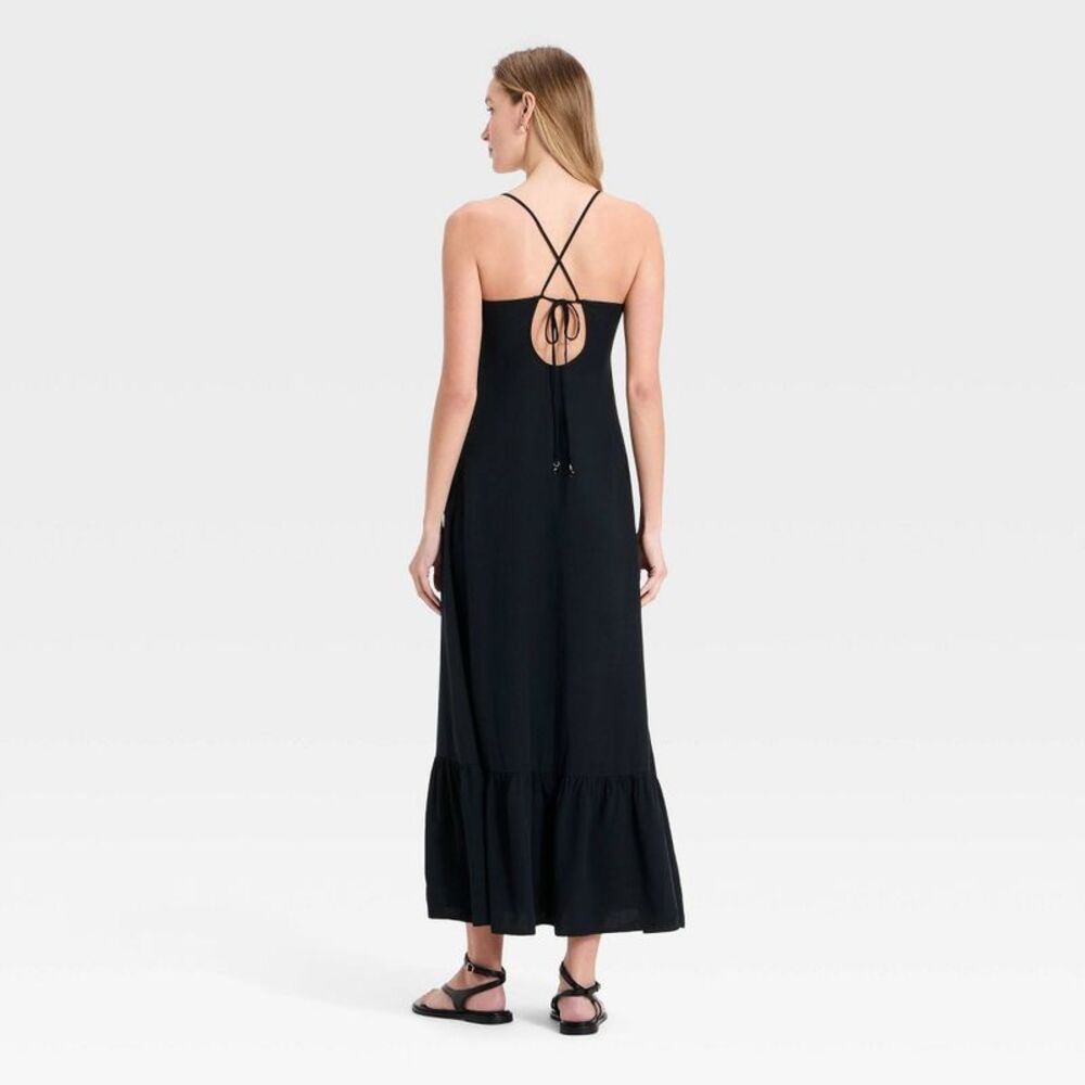 A New Day - Women's Open-Back Maxi Dress - A New Day Black S Black - Picture 2 of 3